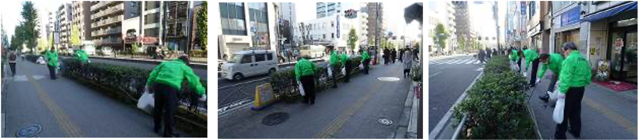 東京営業所入居ビル周辺の清掃活動の様子